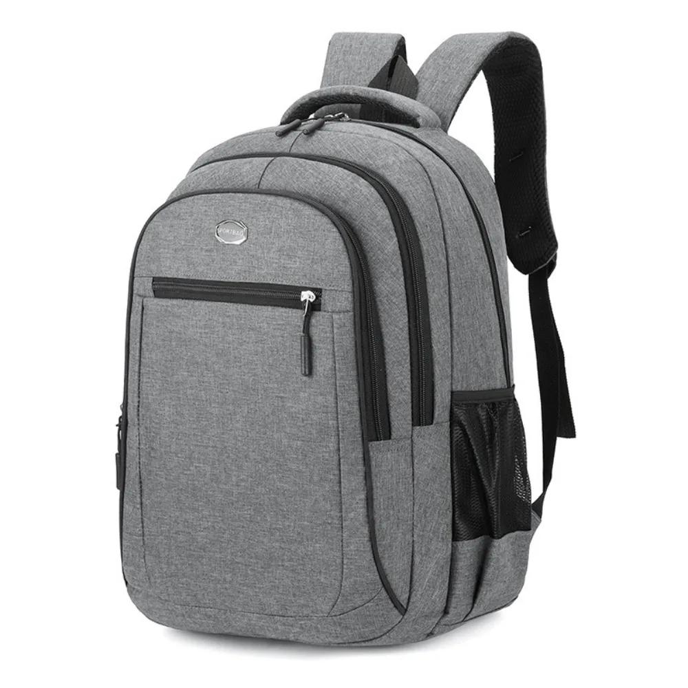 

New Waterproof Large Capacity Backpack Wear-resistant Multi Pocket Commuting Backpack Large Capacity Shoulders Bag School серый