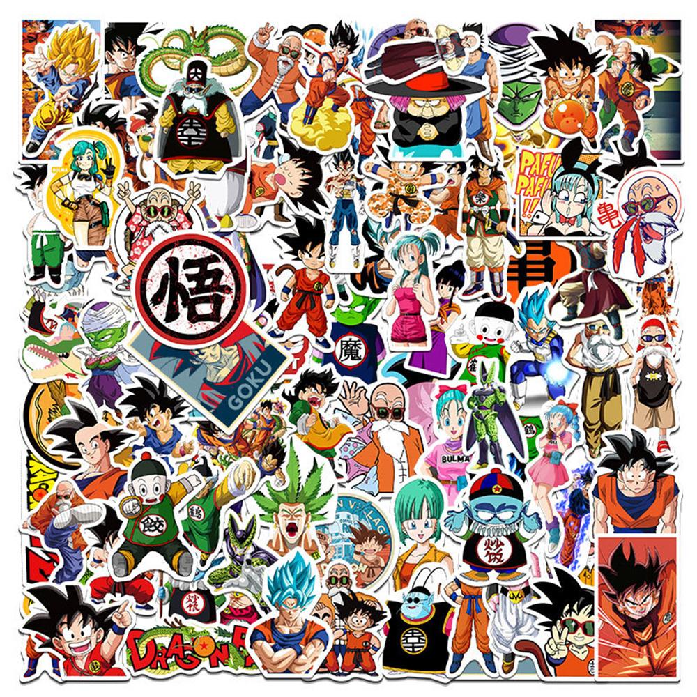 100PCS Naruto Stickers Dragon Ball Attack On Titan Stickers for Laptop Water Bottle Skateboard Decal Toys Gifts