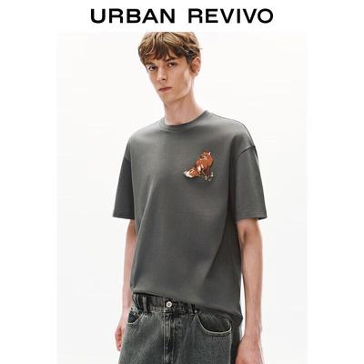 UR Men's Animal Embroidered Short-Sleeve T-Shirt