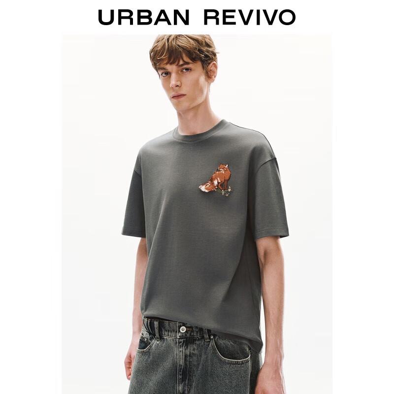 UR Men s Animal Embroidered Short-Sleeve T-Shirt S