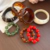 Amber Star Speckle Acrylic Geometric Beaded Bracelet - Elegant and Stylish Design, Light Luxury Hand Accessory