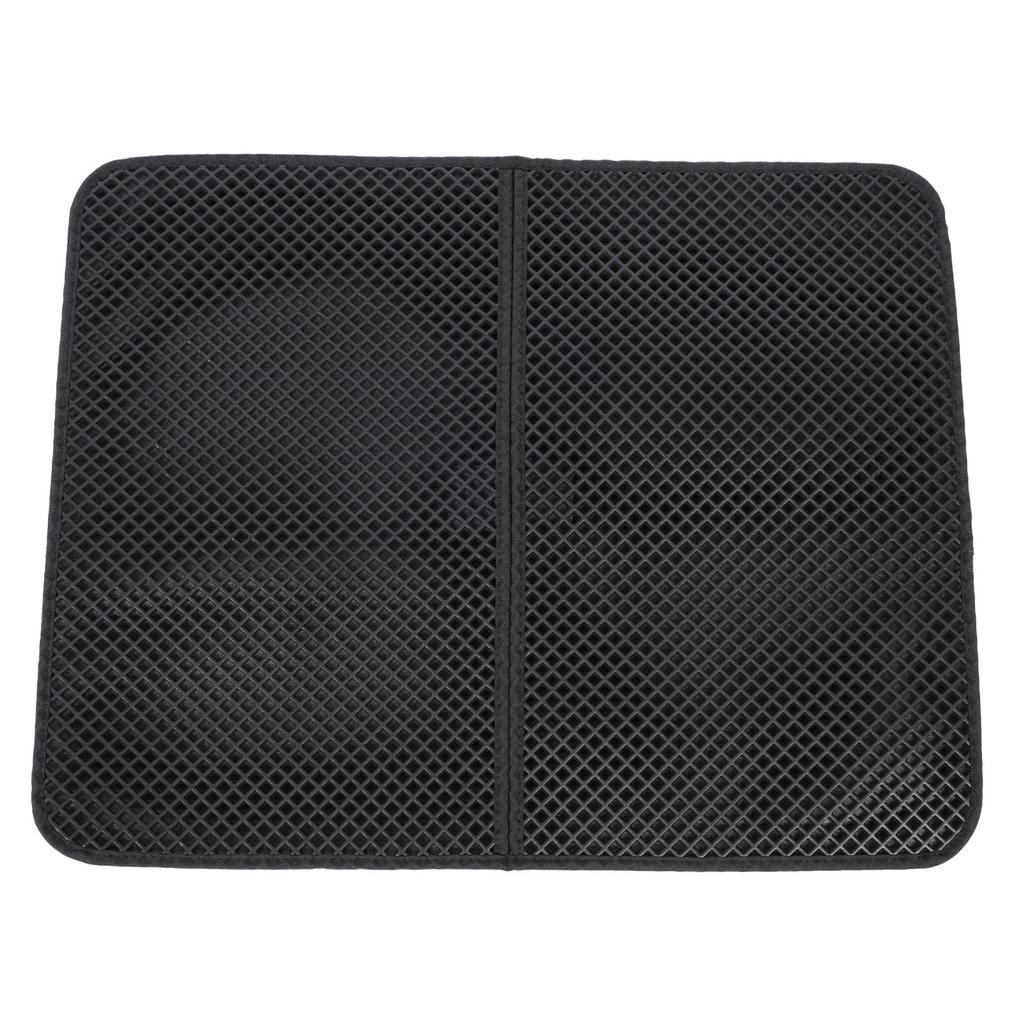 Cat Litter Mat Double Layer Scatter Control EVA Kitty Litter Mat Washable Litter Trapping Mat for Litter Box