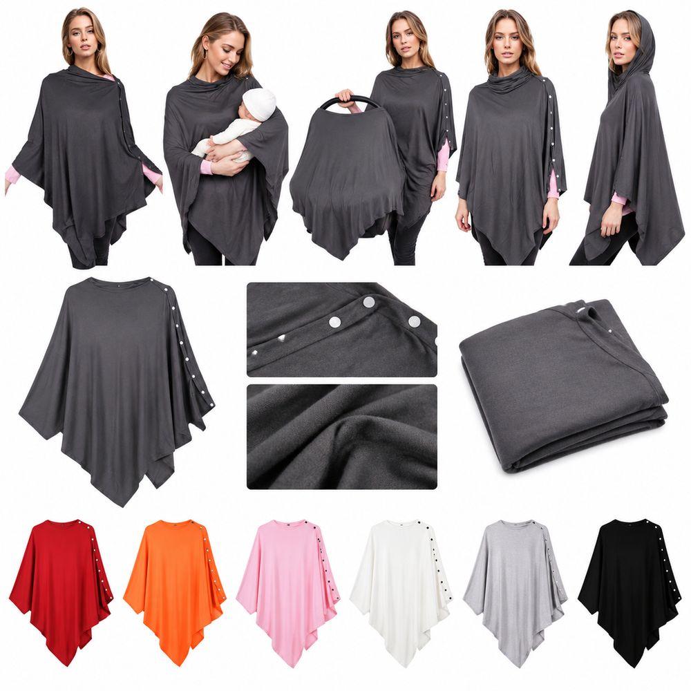 Button Closure Nursing Cover Breathable Nursing Shawl Jeans Pants Decor Breastfeeding Cover