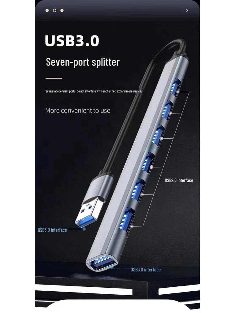 Najlepiej sprzedający się 7-portowy hub USB 3.0 stacja dokująca typu C