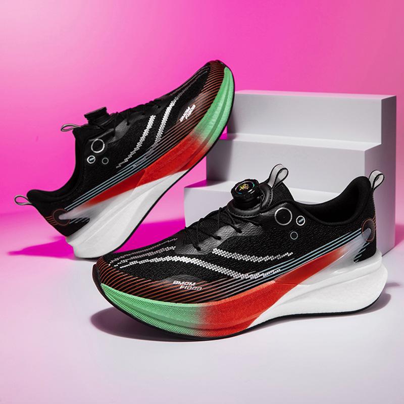 2025 New Leisure Sports Running Shoes Carbon Board Children Teenagers Students Rotating Buckle Boys Girls Breathable Men