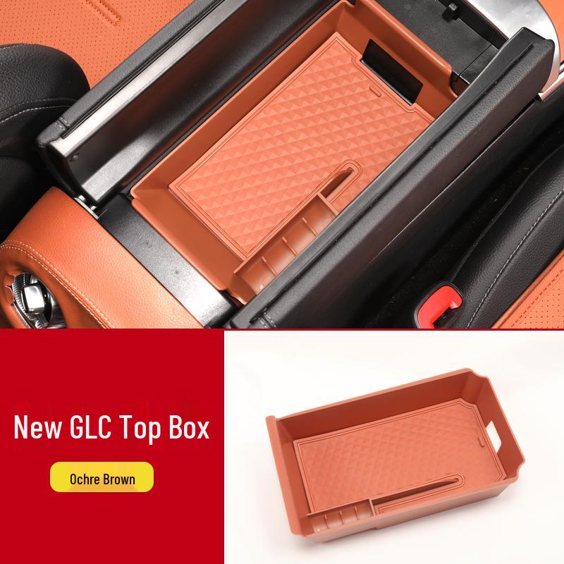 Storage Organizer for Mercedes-Benz GLC260, New C/E-Class, and E300L Center Console Armrest.