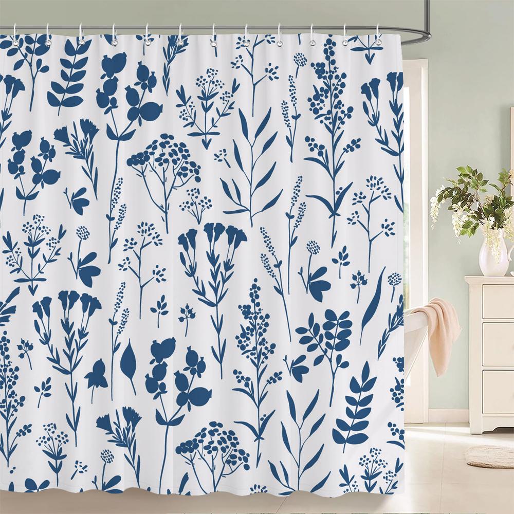 3d Printing Flowers Shower Curtains Bathroom Curtain Waterproof With Hooks Polyester Cloth 180x240cm Bath Home Decor Screen