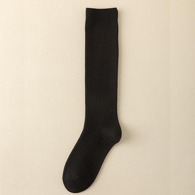 Women's Over-the-Knee Wool Socks with Velvet Lining: Thick, Warm, and Slimming for Fall and Winter