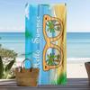 Colorful Flip Flops Seashell Beach Towel Soft Absorbent Towel Vibrant Summer Sand Starfish Orchid Print Towel for Pool Beach