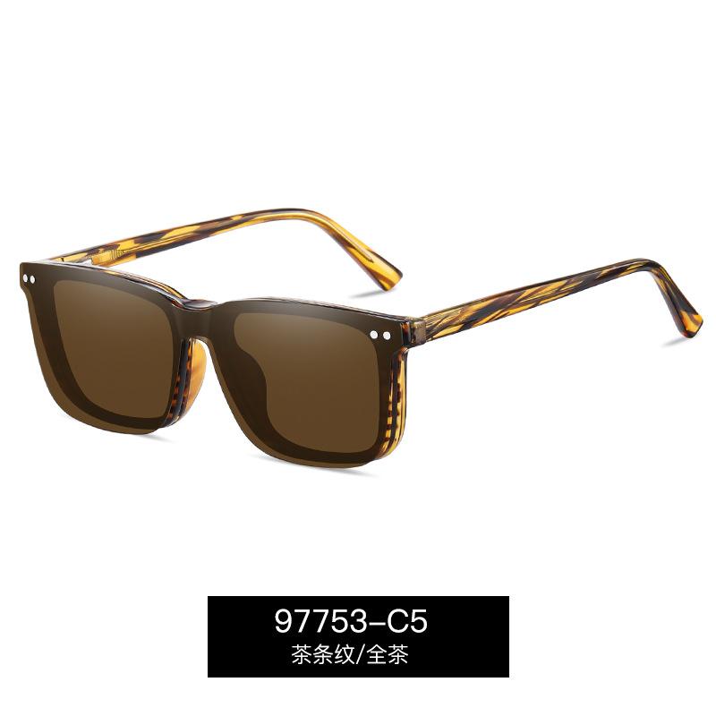 

NEW IN Magnetic Clip on Optical Myopia Glasses TR90 Anti-Glare Driving Sunglasses Black Shades Customize Prescription Original lens 0