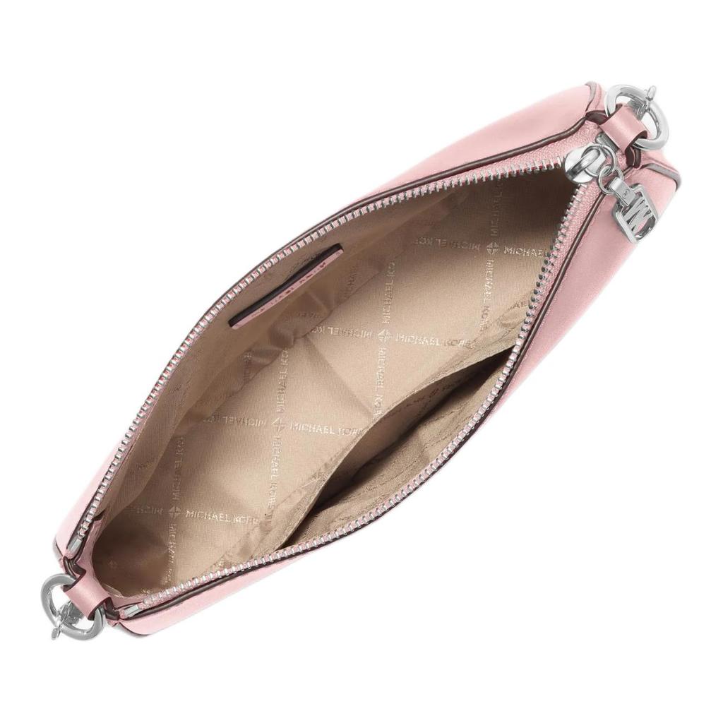 Michael Kors MK Empire Logo Zip Closure Leather Shoulder Bag Medium Women shoulder bag Light-Pink 32H3S8EW6L-SMOKEYROSE