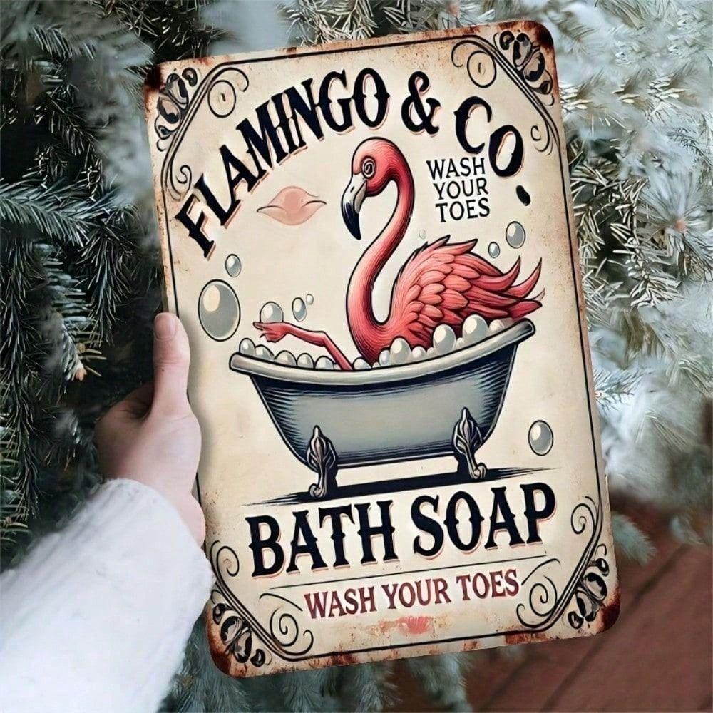 Vintage Metal Tin Sign Funny Bathroom Decor PLEASE FLUSH Toilet Art Man Cave Gift 20x30cm