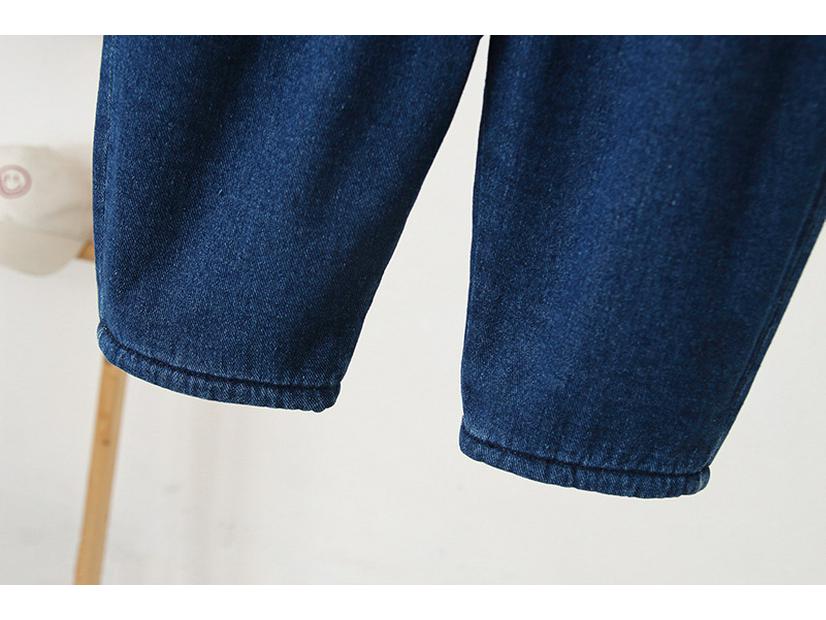 2025 Winter Koreanische Kinder Fleece Denim Latzhose - Stilvoller Jumpsuit für Jungen & Mädchen