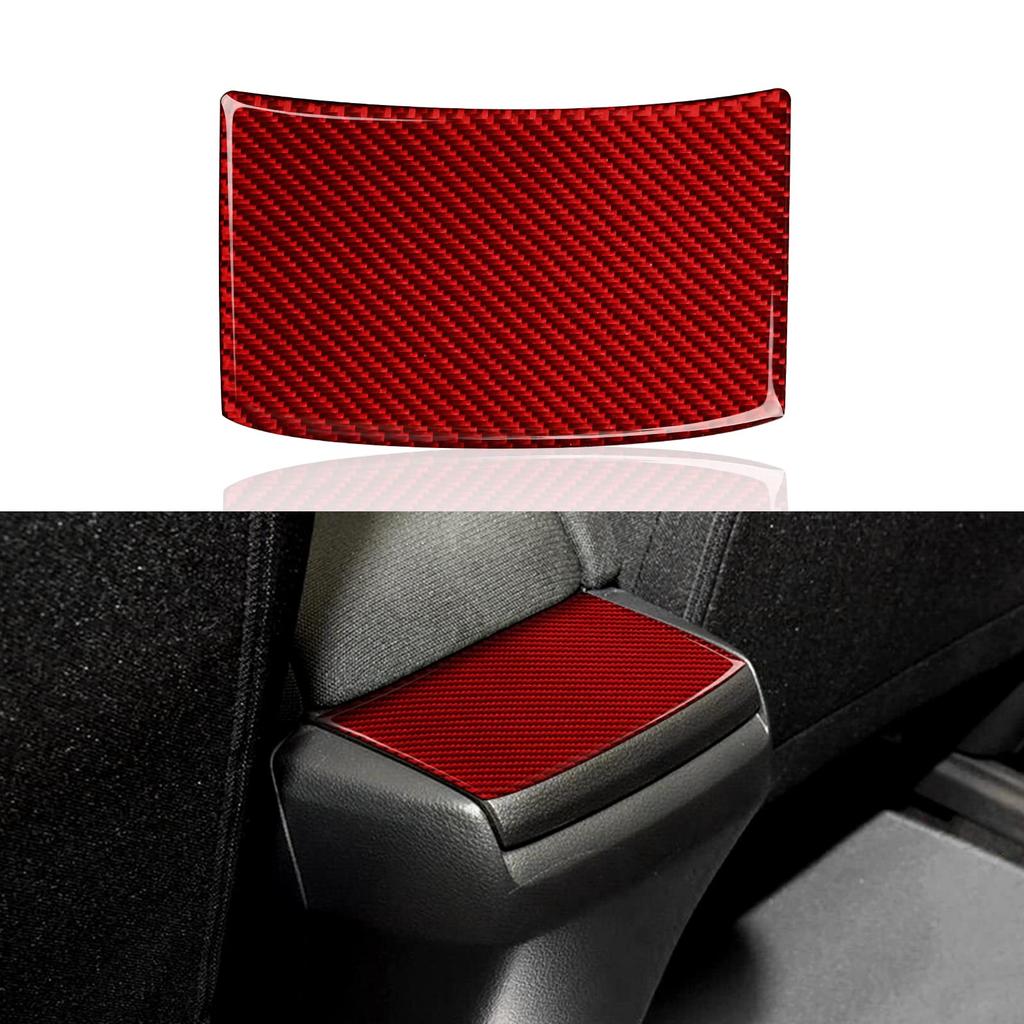 Rear Console Storage Box for 10th Generation Rear Seat Storage Box Carbon Fiber Style Decorative Applicable To Honda Civic 2016 2017 2018 2019 2020