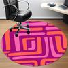 1PC Abstract Pattern Office Round Area Rug, Mat Suitable For Office, Under Office Chairs Bedroom Living Room Home Decor, Room Deco