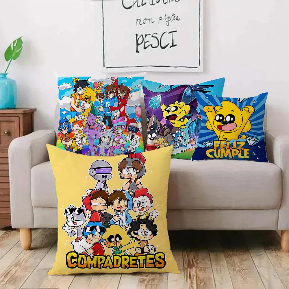 Anime For M-Mikecracks Pillow Covers Cartoon Sofa Decorative Home Double-sided Printing Short Plush Cute Cushion Cover