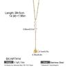 Elegant Y-Shaped Ocean Element Titanium Necklace, 18K Gold Plated, Fashionable Vacation Style for Women