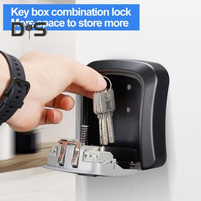 Key Lock Box Sturdy Portable Security Lock Box 4 Digit Combination Lockbox for Home Office Garage Apartment Spare Keys