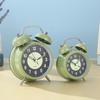 Luminous Metal Silent Alarm Clock, a Battery-Powered Clock for Children's and Students' Bedrooms, Bedside, and Gifts