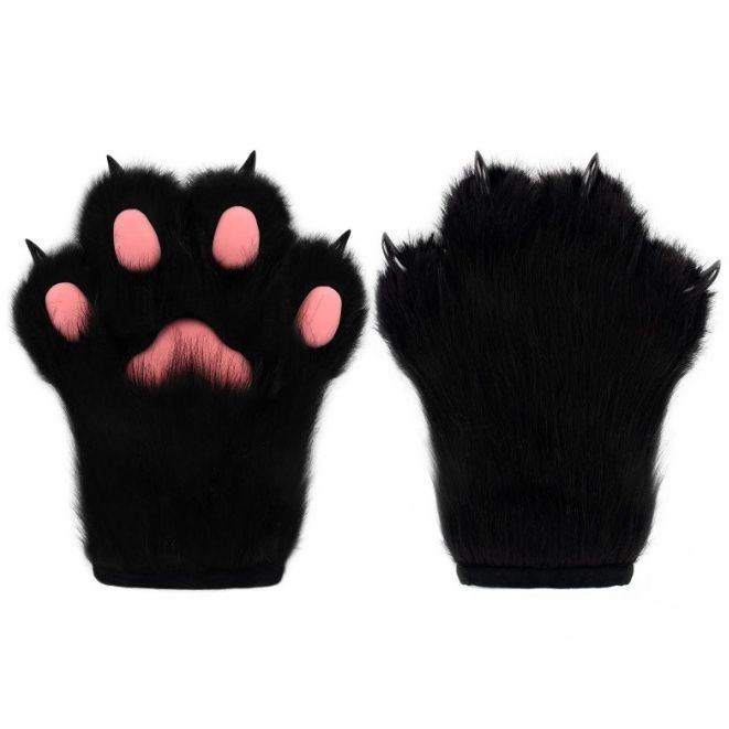 Fursuit Fursuit-Zubehör Plüschkatzenpfote Fuchspfote Handschuhe Cosplay Klebenägel
