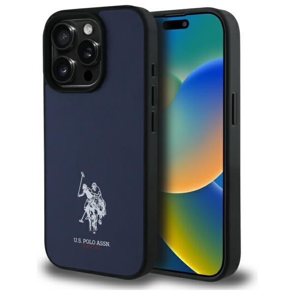 Us Polo Ushcp15Xpgev Iphone 15 Pro Max   6,7 Granatowy/Navy Leather Embroidered Dh Color