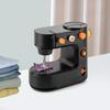 Black Portable Electric Home Sewing Machine with Two Modes and Five Sewing Methods, Compact Sewing Worktable with LED Lighting