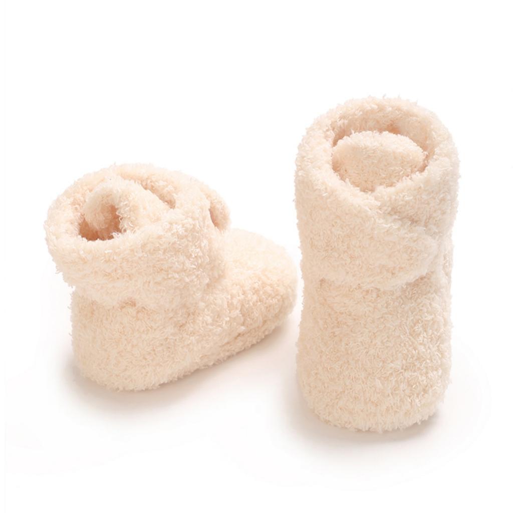 Cute Baby Winter Shoes Lined Thick Cotton Booties for Toddler Boys and Girls