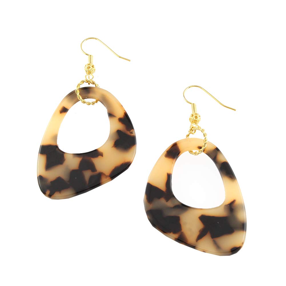 

Shop Earrings Acetate Acrylic Marble Leopard Brown Hook Nickel Free Accessories Made in Japan Gold [Jewelry M] Women s Women s p0275-BR-P