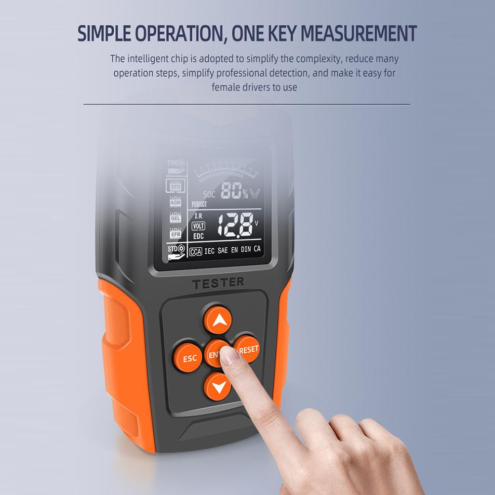 Vehicle Gel AGM WET Battery Analyzer LCD Digital Automotive Car Battery Tester