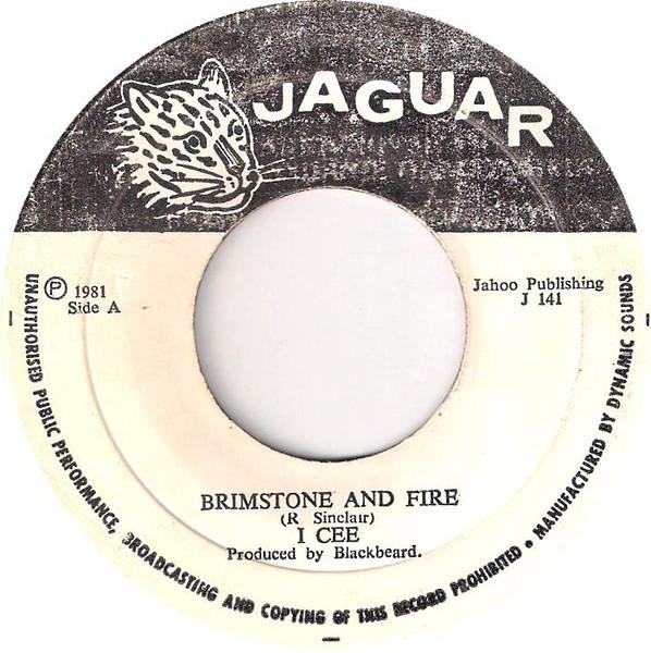 

7inch Record I SEES Brimstone And Fire J141 Jaguar 1981 Jamaica Reggae Ska Dub Used