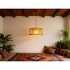 Paper Rope Pendant Lamp Shade Handwoven Creative Pendant Light Fixture Elegant Decor for Bedrooms Homestays Hotels & Restaurants