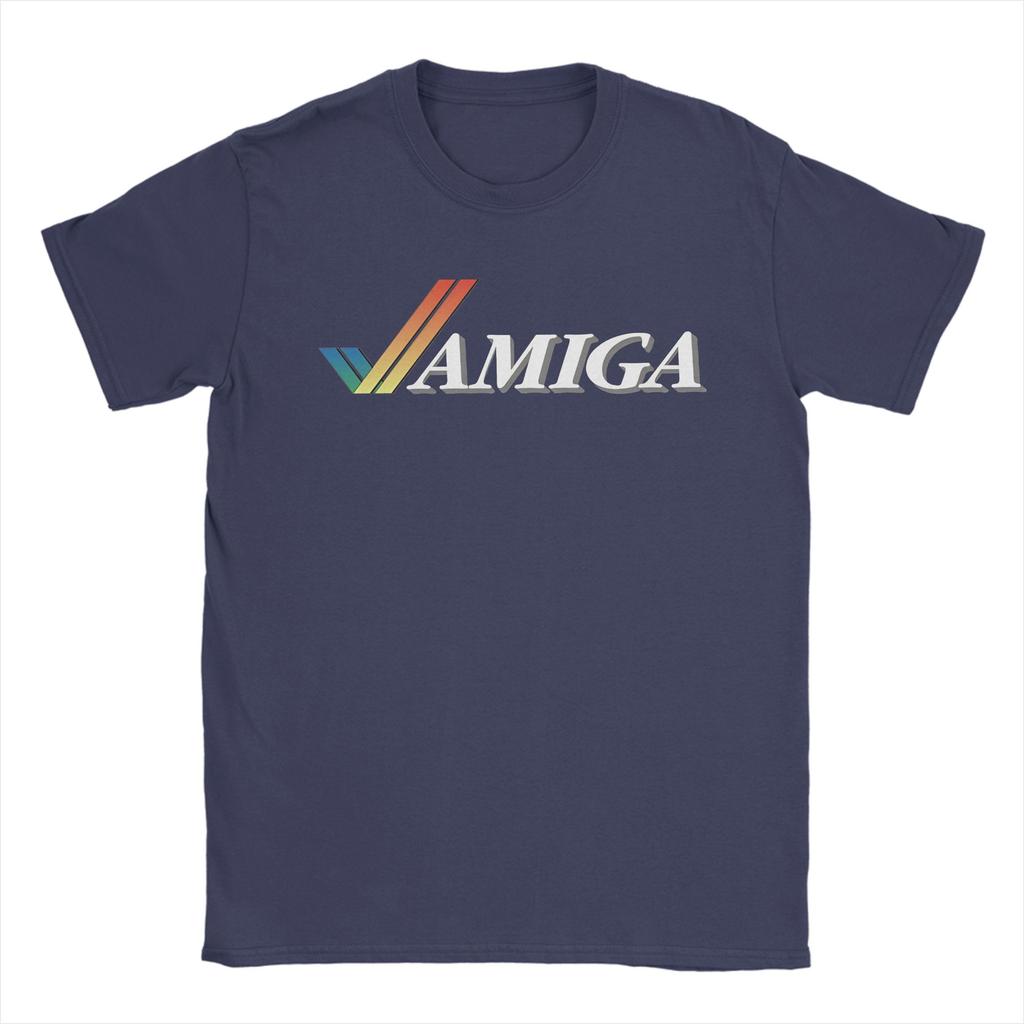 Unisex TShirts Commodore Amiga Logo Casual Cotton Tee Shirt Short Sleeve T Shirt Round Collar Tops Graphic Printed