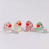 Random Color 10/20PCS Set Mini Resin Duck Ornament Cute Glitter Duck Fairy Dollhouse Miniature Handmade Decorating Props QC-ZYF