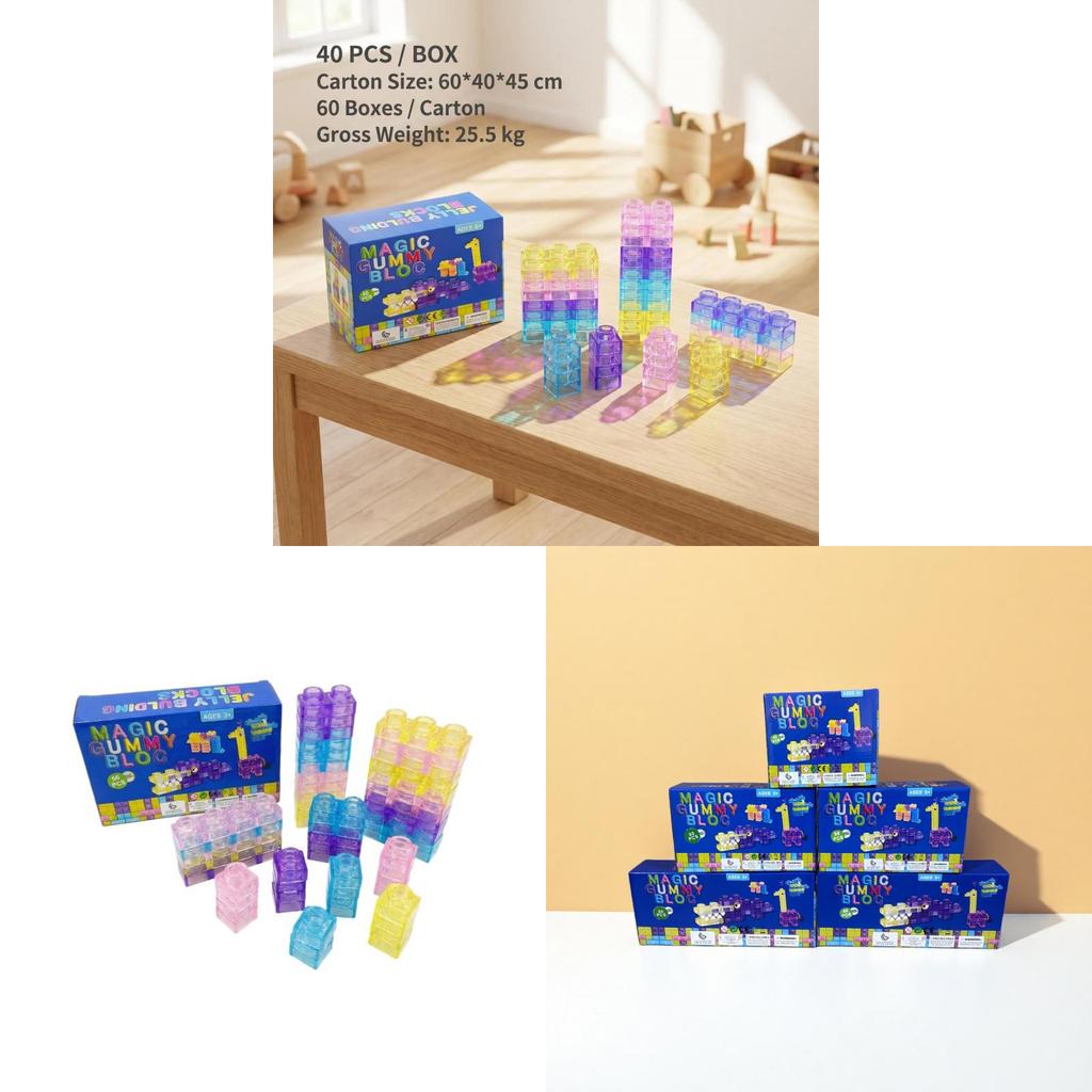 Jelly Building Blocks Toy With Diy Assembly For Kids And Toddlers