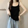 Slightly Chubby MM Summer Ice Silk Camisole Set: White Vest Top with Armpit Coverage