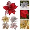 Maple Leaf Type Hollow Christmas Flowers Handmade Xmas Decorative Flowers  Party Supplies