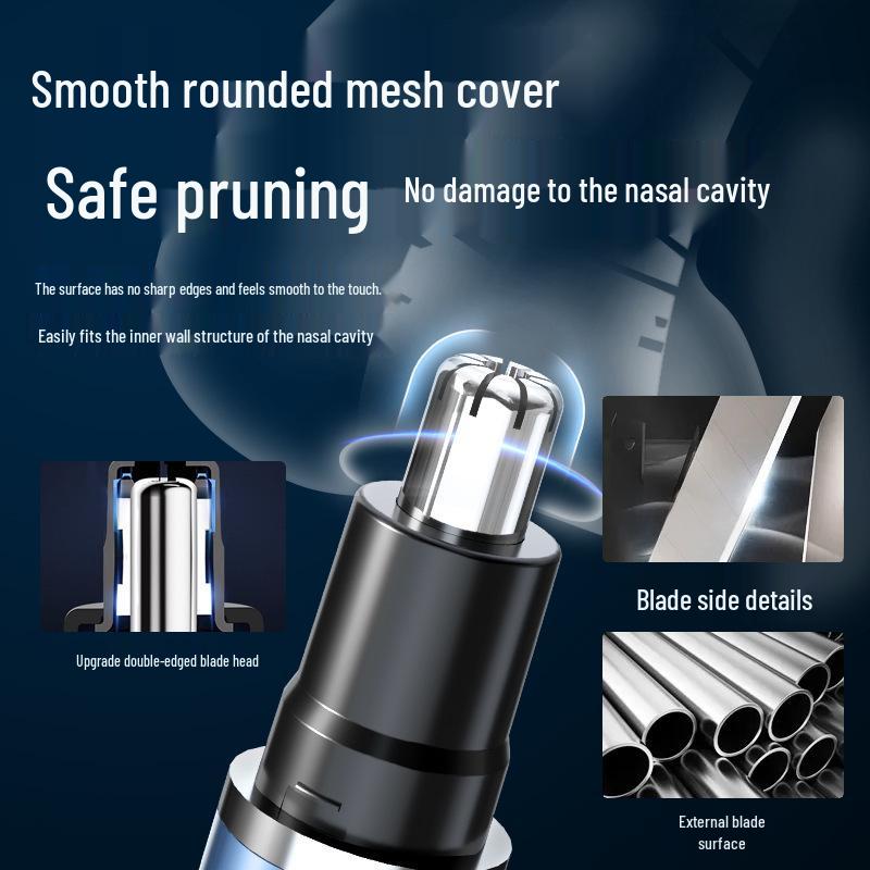 Portable Electric Aluminum Nose Hair Trimmer for Men & Women