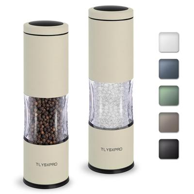 Salt- och pepparkvarnset Manuell pepparkvarn med justerbar grovlek Påfyllningsbar design Keramisk kärna Köksnödvändigheter av (Set 2,