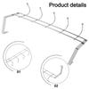 Over Door Hanger Rack 5 Hooks Stainless Steel 9.8 X 3.9 Inch for Easy Mounting