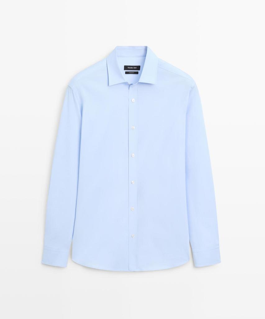 Masimodutti Cotton Blend Stretch Shirt