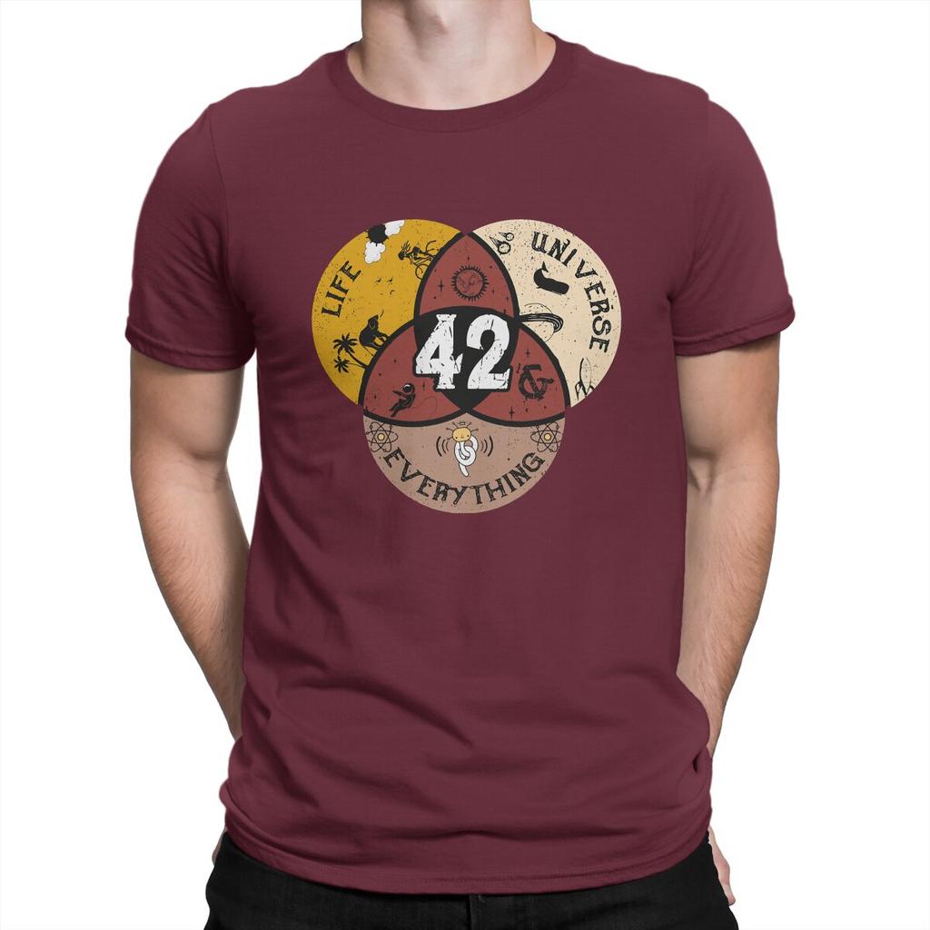 42 Life Universe and Everything Unique TShirt The Hitchhikers Guide To The Galaxy Film Casual T Shirt Summer Tshirt For Adult