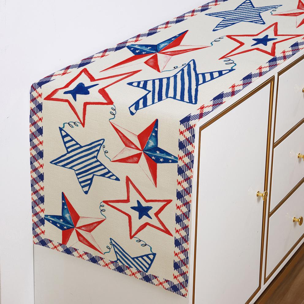 День независимости Настольный флаг Льняной печатный стол Декоративная скатерть — фото 5