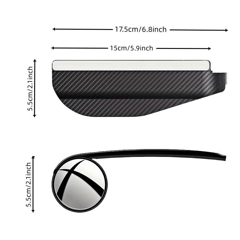 Car Rearview Rain Eyebrow Blind Spot Mirror Small Round Mirror 360 Degrees Parking Auxiliary Mirror Shield Accessories