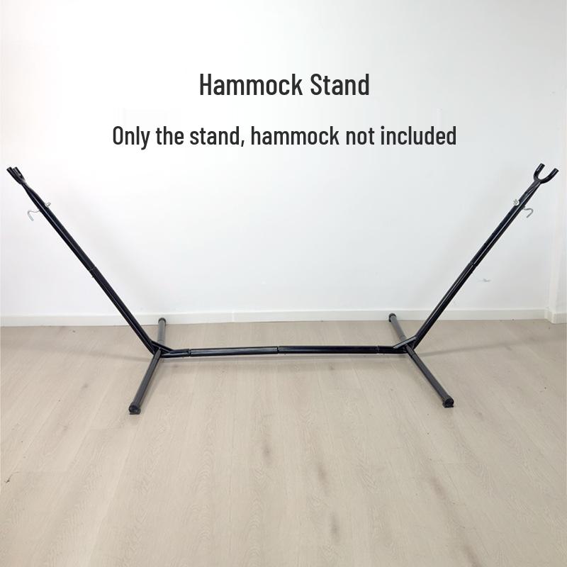 Double Outdoor Canvas Hammock: Lightweight, Anti-Roll, Detachable Stand for Camping & Children's Swing Chair