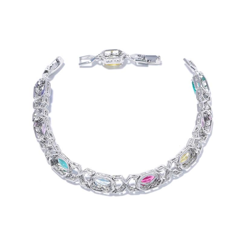 Europe and The United States Explosions Colorful Bracelets Handmade Inlaid Zircon Bracelets Girls Advanced Sense of Jewelry.