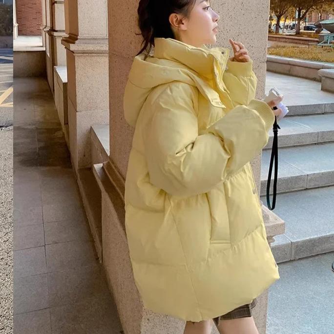 Women Down Jacket Thick Warm Winter Clothes Puffer Parka Coats Overcoat Hooded Streetwear Jackets Sportswear Casual Parkas