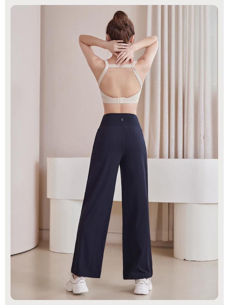Plus Size High Waist Yoga Pants - Women's Quick Dry, Loose Wide Leg Fitness Long Pants