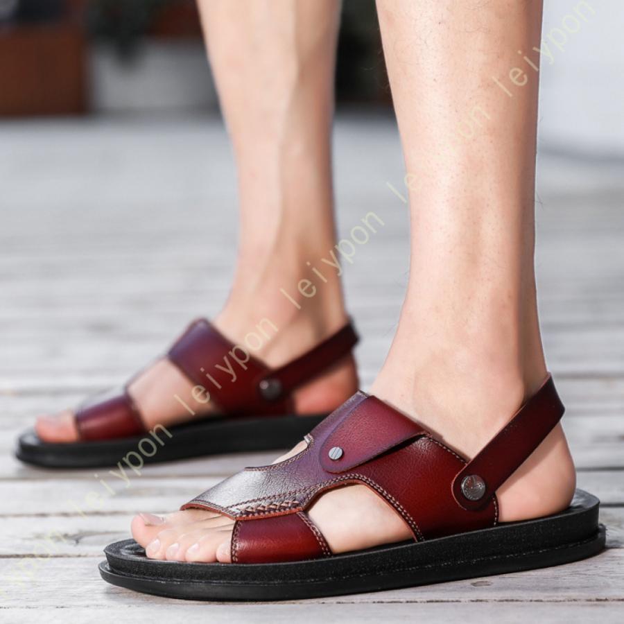Men s Summer Sandals, Open Front Sports Sandals, Memory Foam, Cool, Flip Flops, Large Size, PU Summer Sandals, Outdoor, Anti-Slip, Amphibious,