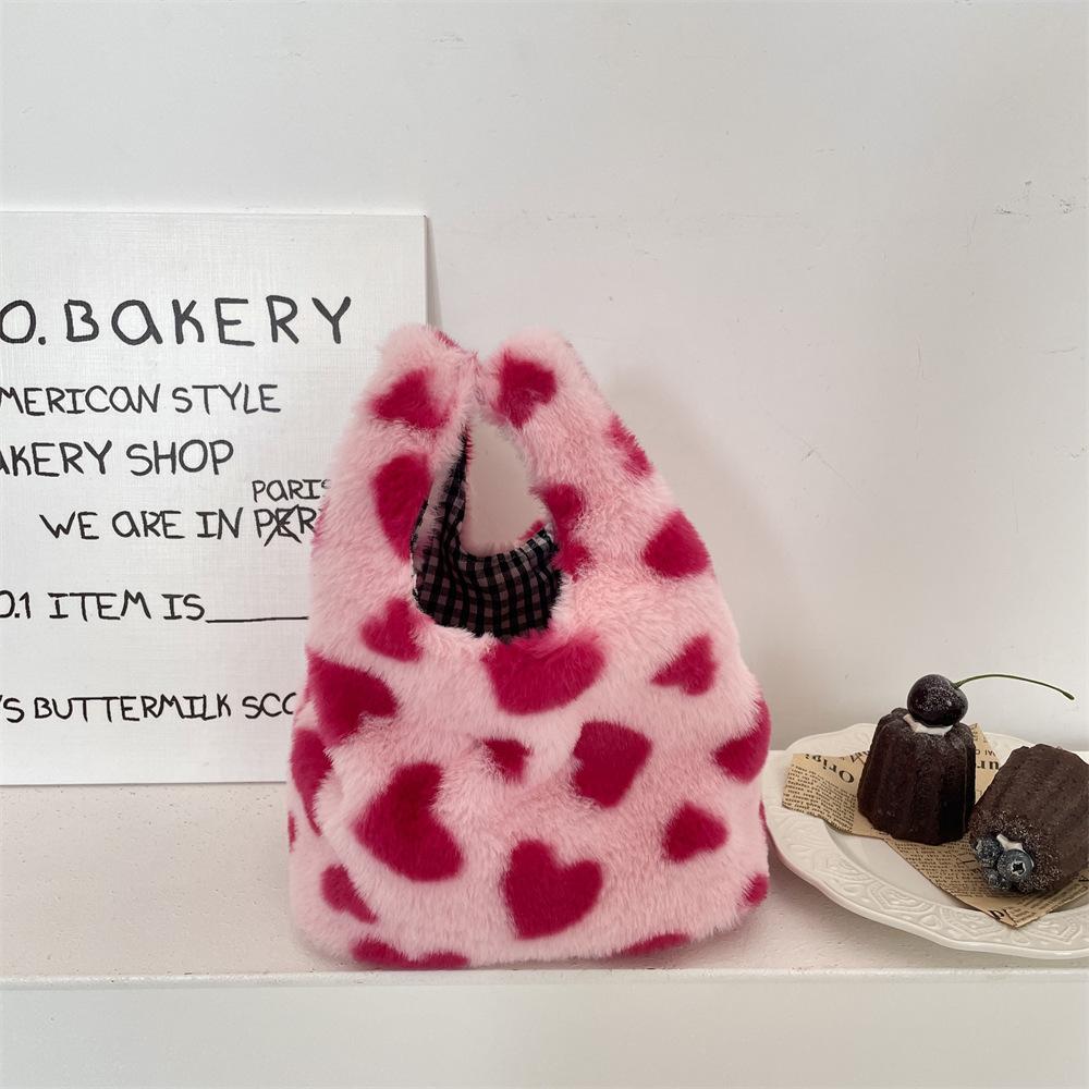 Leopardenmuster Damen Clutch Tasche Weiches Plüsch Herbst Winter Mode Handtasche Tote Aufbewahrung