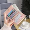 New Floral Embroidered PU Leather Women's Card Bag Coin Purse Slim Credit Card Holder Wallet for Women ID Card Pocket